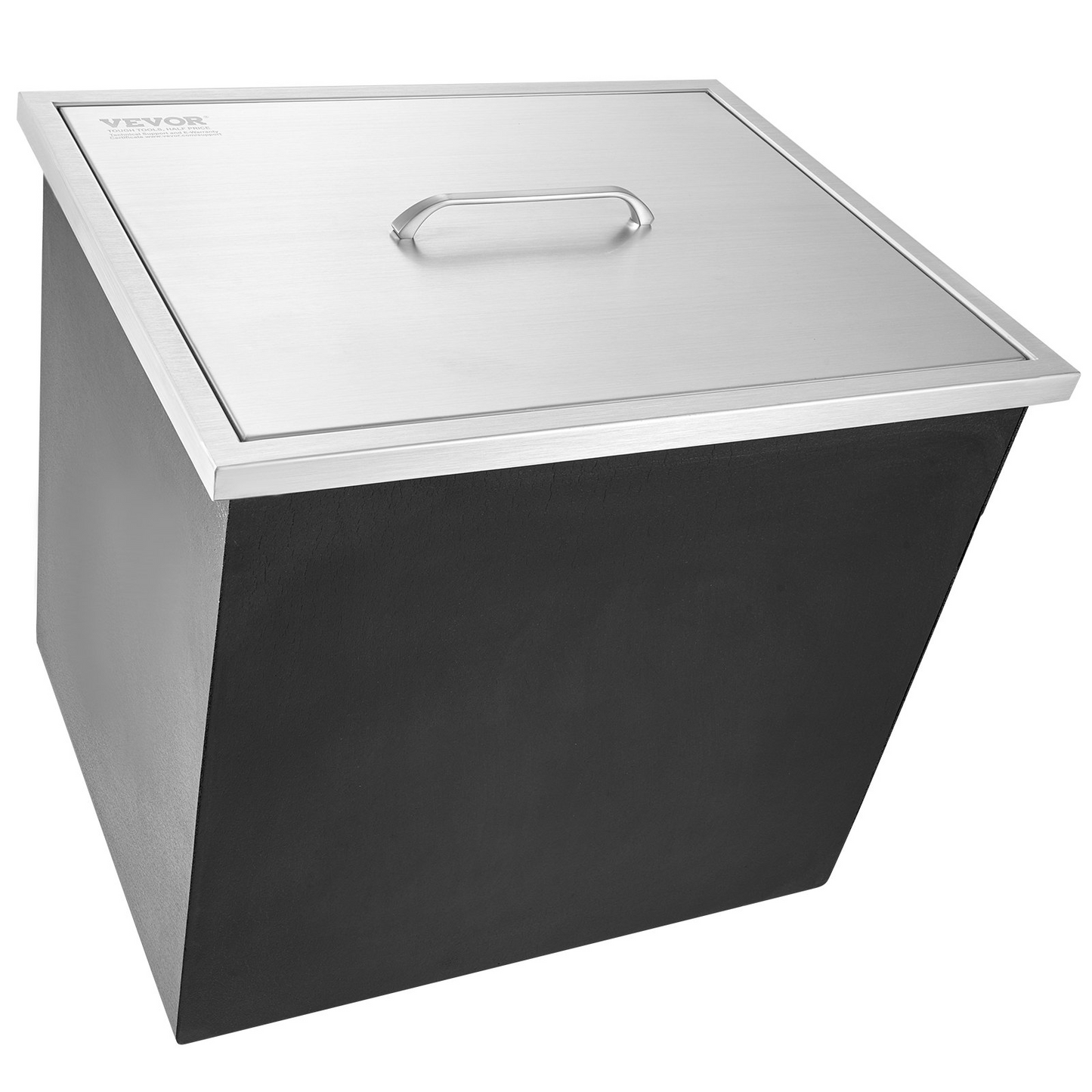 VEVOR Drop in Ice Chest, 21"L x 17"W x 18"H Stainless Steel Ice Cooler, Commercial Ice Bin with Cover, 40 qt Outdoor Kitchen Ice Bar, Drain-pipe and Drain Plug Included, for Cold Wine Beer