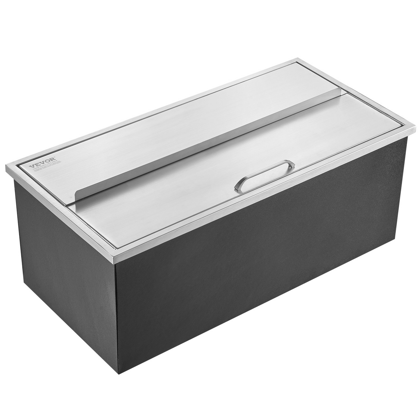 VEVOR Drop in Ice Chest, 36"L x 18"W x 14"H Stainless Steel Ice Cooler, Commercial Ice Bin with Sliding Cover, 40.9 qt Outdoor Kitchen Ice Bar, Drain-pipe and Drain Plug Included, for Cold Wine Beer