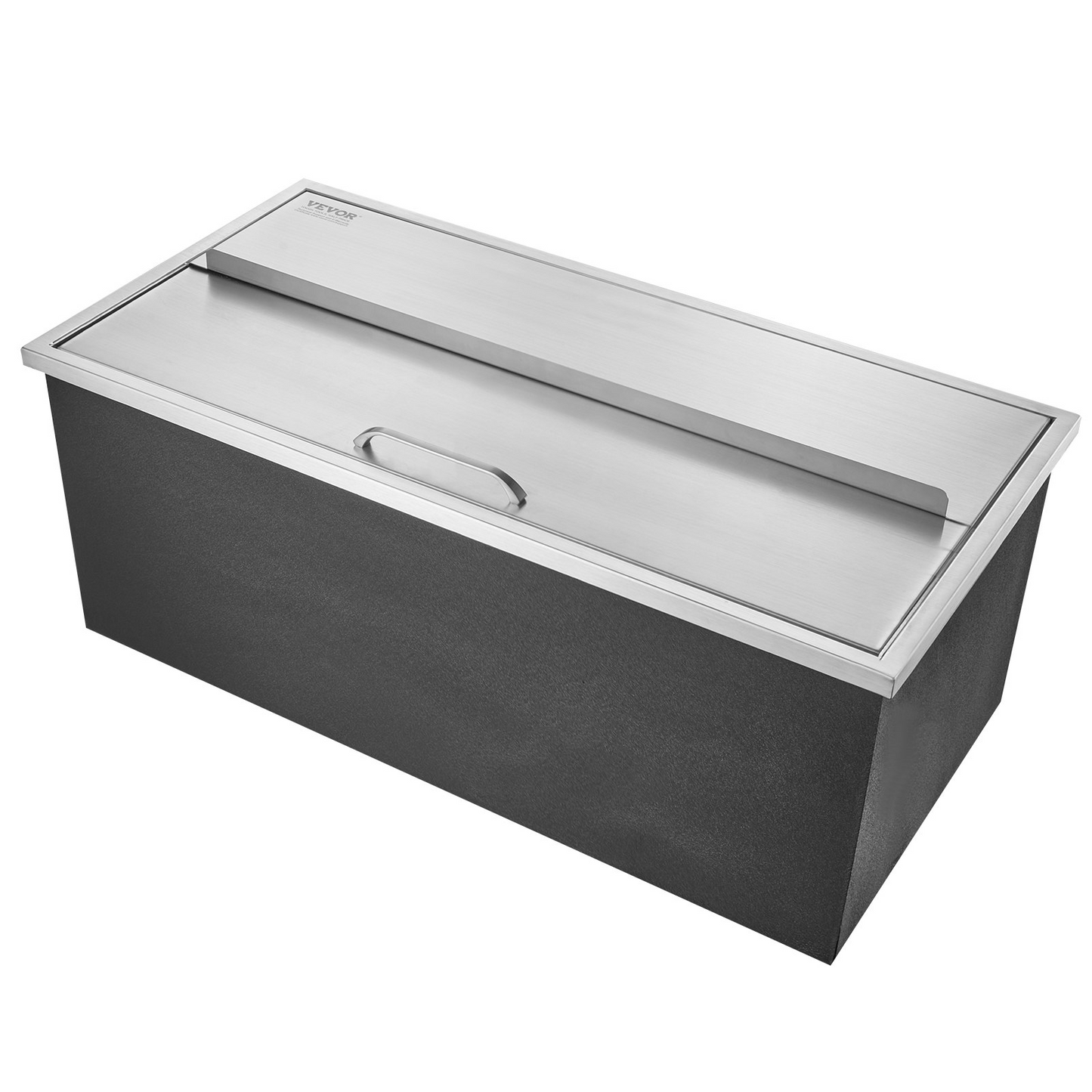 VEVOR Drop in Ice Chest, 36"L x 18"W x 14"H Stainless Steel Ice Cooler, Commercial Ice Bin with Sliding Cover, 40.9 qt Outdoor Kitchen Ice Bar, Drain-pipe and Drain Plug Included, for Cold Wine Beer