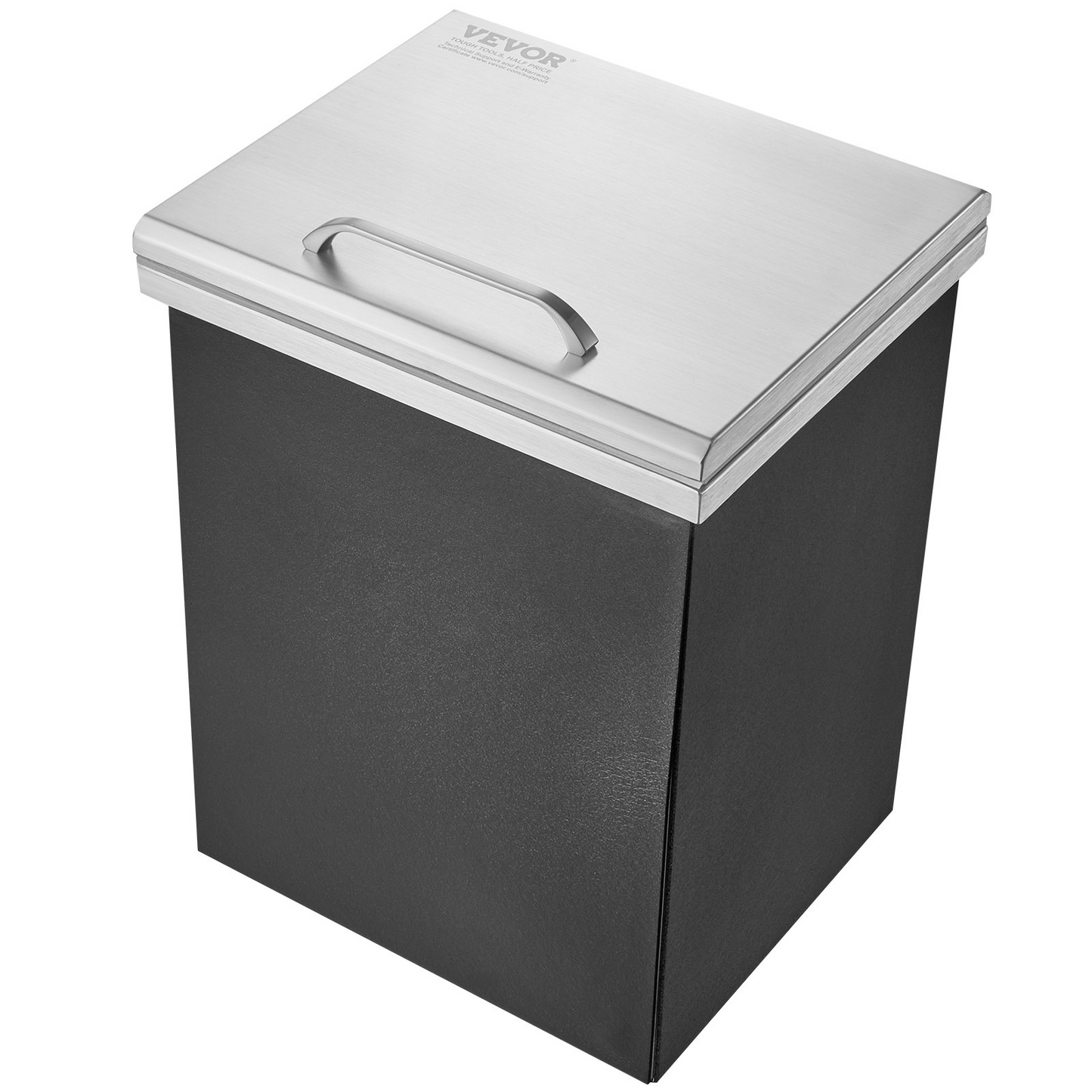 VEVOR Drop in Ice Chest, 14"L x 12"W x 18"H Stainless Steel Ice Cooler, Commercial Ice Bin with Hinged Cover, 40 qt Outdoor Kitchen Ice Bar, Drain-pipe and Drain Plug Included, for Cold Wine Beer