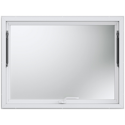 VEVOR Concession Window 48"x36", Aluminum Alloy Food Truck Service Window with Awning Door & Drag Hook, Up to 85 Degrees Stand Serving Window for Food Trucks Concession Trailers, Glass Not Included