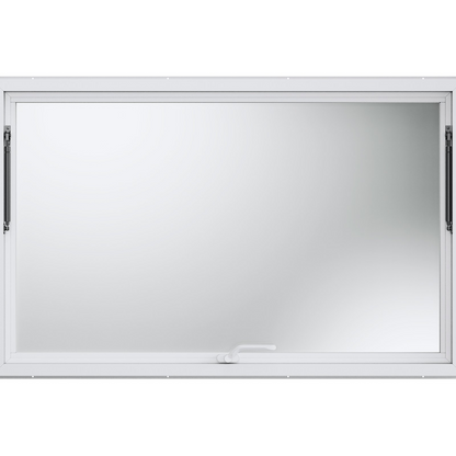 VEVOR Concession Window 64"x40", Aluminum Alloy Food Truck Service Window with Awning Door & Drag Hook, Up to 85 Degrees Stand Serving Window for Food Trucks Concession Trailers, Glass Not Included