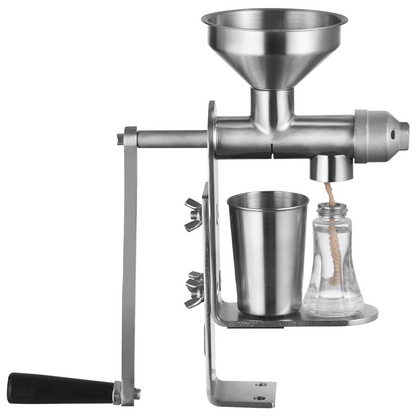 VEVOR Manual Oil Press Machine, Stainless Steel Oil Extractor Machine, Detachable Oil Presser for Effortless Cleaning, Household Oil Expeller for Pressing Peanuts, Sesame Seeds, Rapeseed, Tea Seeds