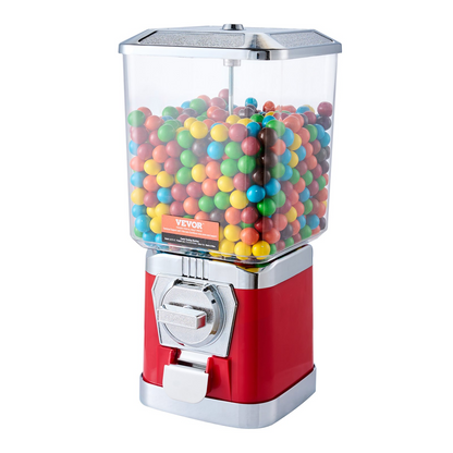 VEVOR 17"H Gumball Machine Vending Coin Bank Vintage Candy Dispenser PC Red