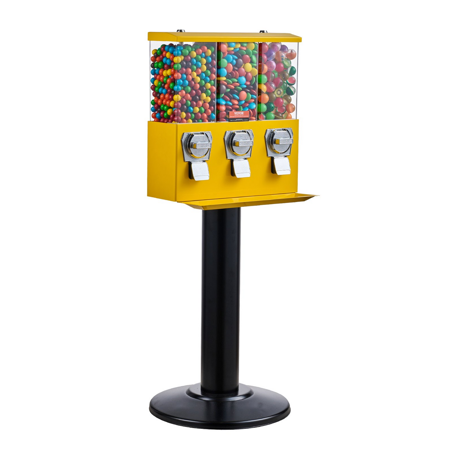 VEVOR Gumball Machine Vending Coin Bank Vintage Candy Dispenser Stand Yellow