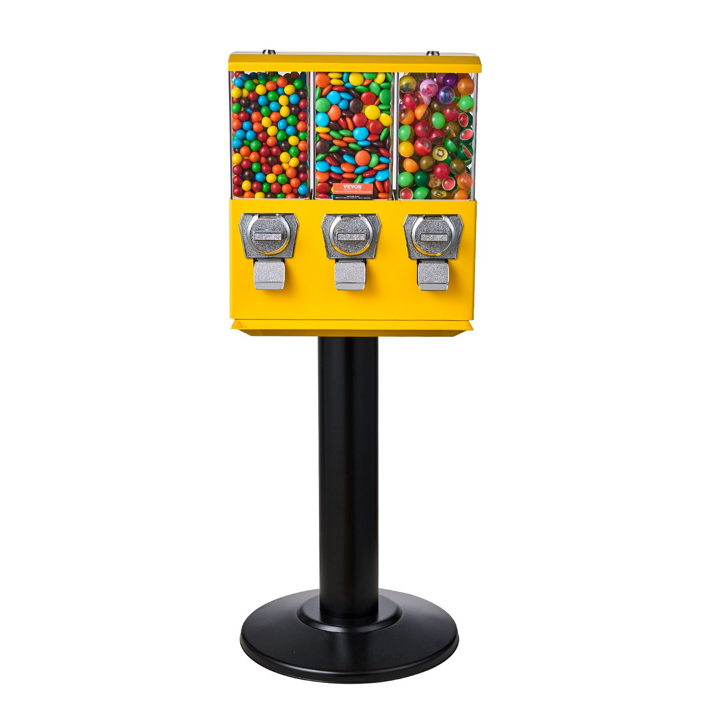 VEVOR Gumball Machine Vending Coin Bank Vintage Candy Dispenser Stand Yellow