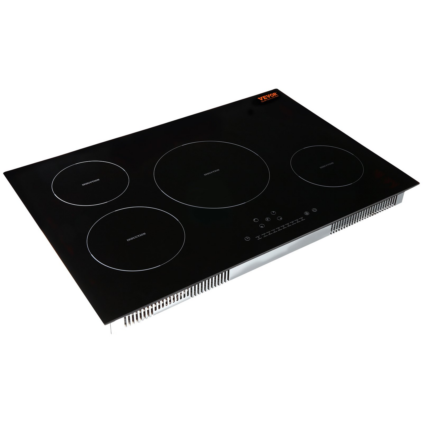 VEVOR Electric Cooktop, 4 Burners, 30'' Induction Stove Top, Built-in Magnetic Cooktop 7500W, 9 Heating Level Multifunctional Burner, LED Touch Screen with Child Lock & Over-Temperature Protection