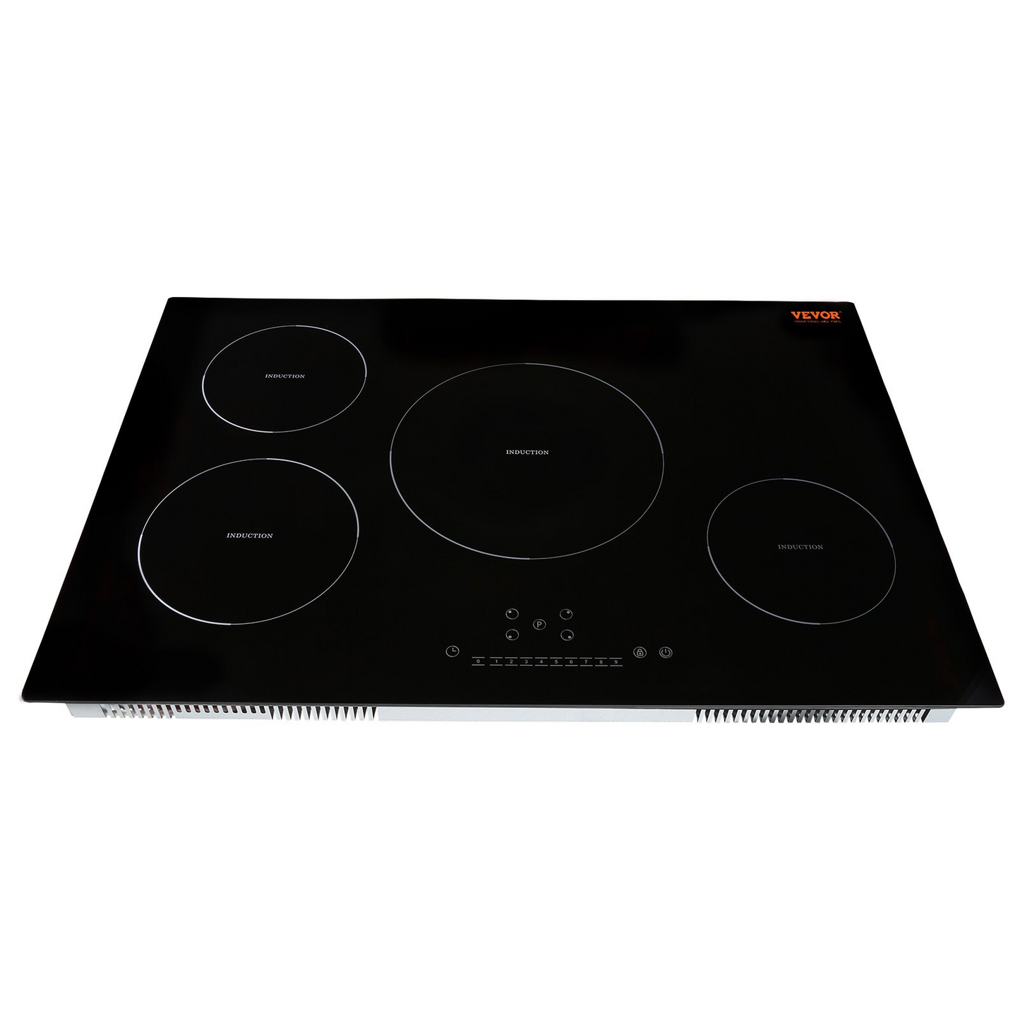 VEVOR Electric Cooktop, 4 Burners, 30'' Induction Stove Top, Built-in Magnetic Cooktop 7500W, 9 Heating Level Multifunctional Burner, LED Touch Screen with Child Lock & Over-Temperature Protection