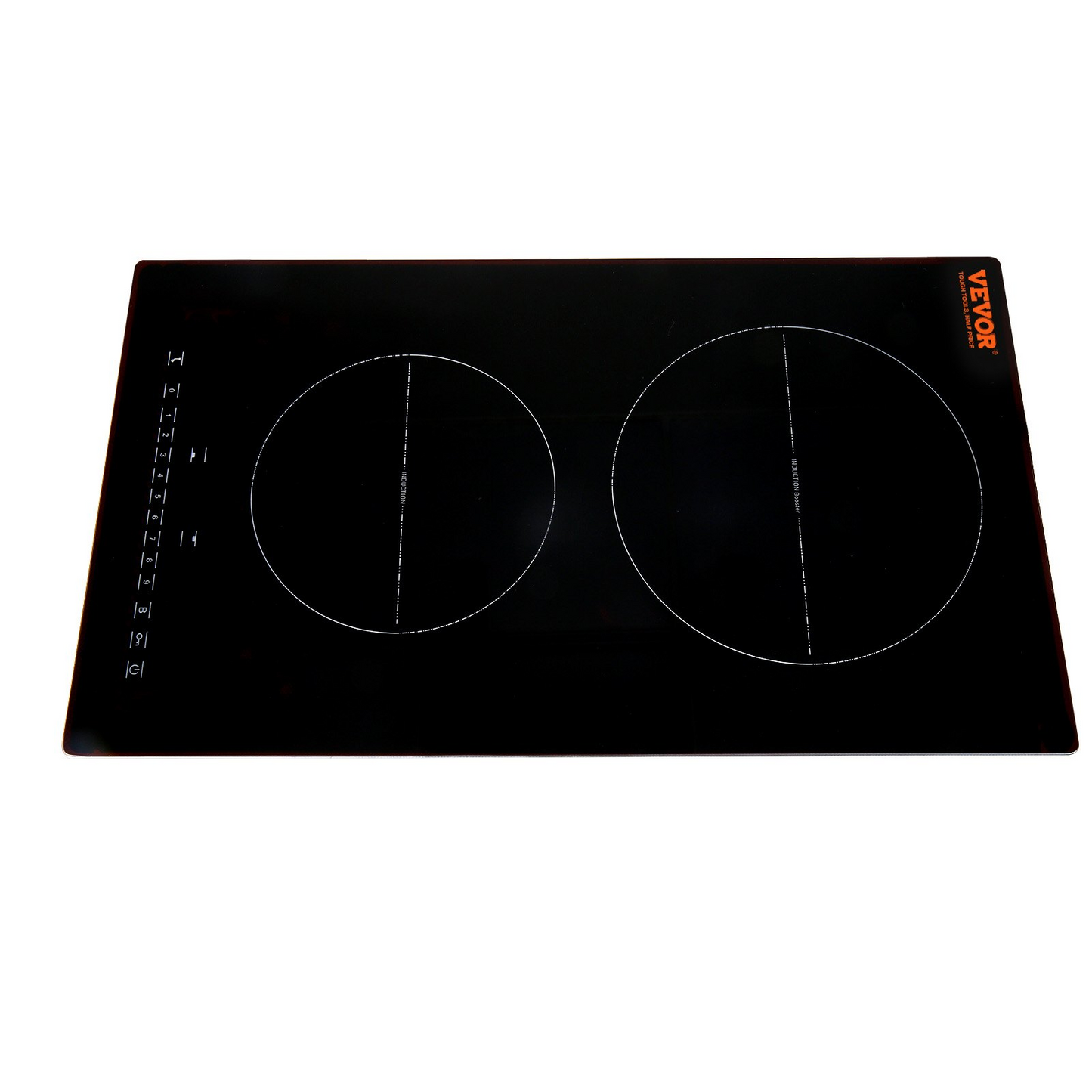 VEVOR Electric Cooktop, 2 Burners, 12'' Induction Stove Top, Built-in Magnetic Cooktop 3000W, 9 Heating Level Multifunctional Burner, LED Touch Screen w/ Child Lock & Over-Temperature Protection