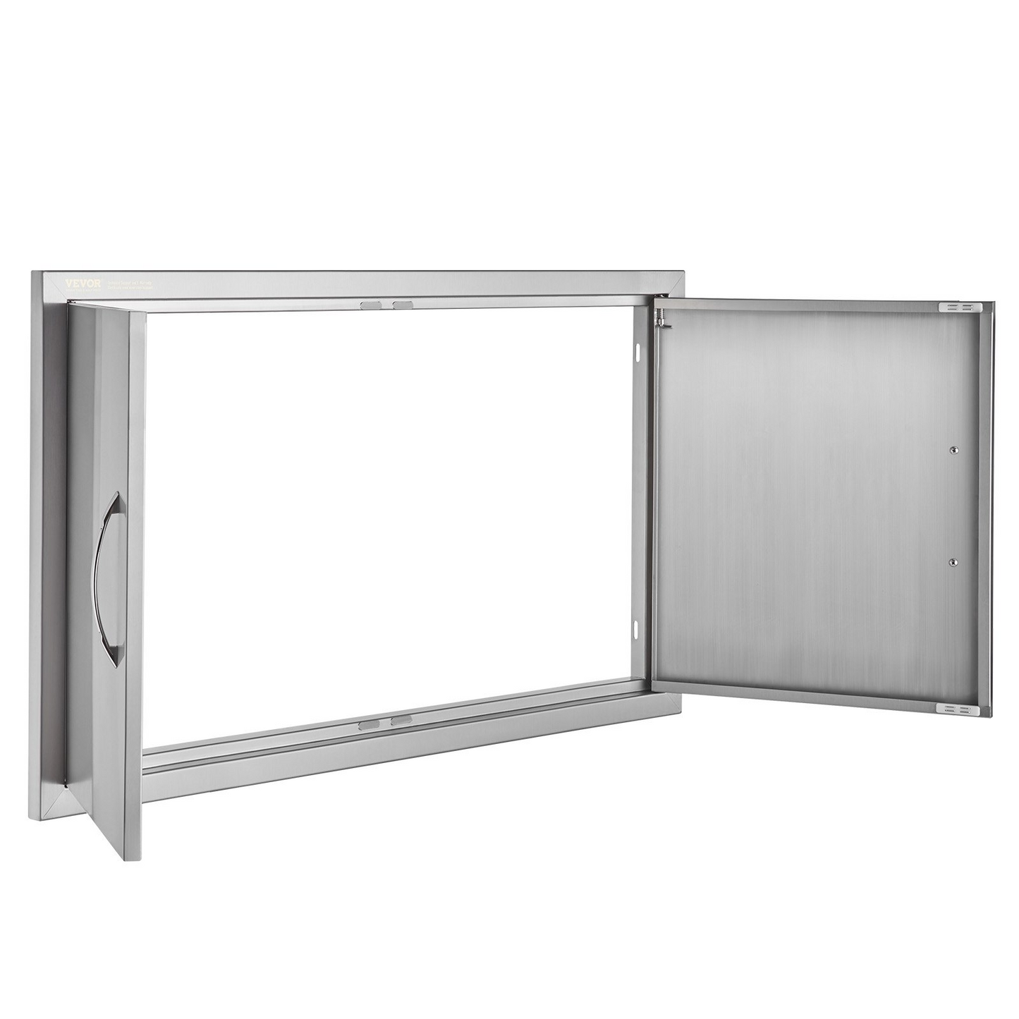 VEVOR BBQ Access Door, 36W x 21H Inch Double Outdoor Kitchen Door, Stainless Steel Flush Mount Door, Wall Vertical Door with Handles, for BBQ Island, Grilling Station, Outside Cabinet