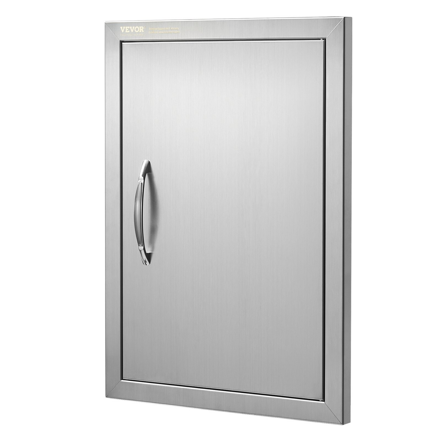 VEVOR BBQ Access Door, 16W x 22H Inch Single Outdoor Kitchen Door, Stainless Steel Flush Mount Door, Wall Vertical Door with Handle, for BBQ Island, Grilling Station, Outside Cabinet