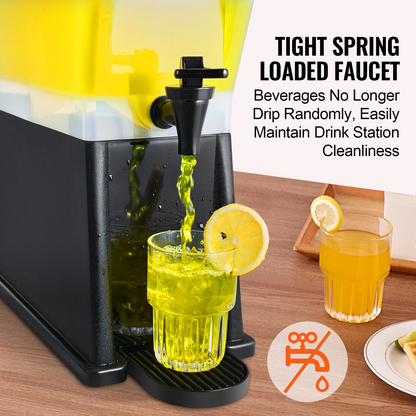 VEVOR Beverage Dispenser, 3 Gallon Drink Dispenser for Parties, Plastic Juice Dispenser with Stand Spigot Lid, Iced Tea Lemonade Juice Water Dispenser, for Restaurants, Hotels, Parties