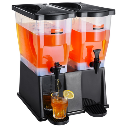 VEVOR Beverage Dispenser, 3 Gallon x 2 Drink Dispensers for Parties, Plastic Juice Dispenser with Stand Spigot Lid, Iced Tea Lemonade Juice Water Dispenser, for Restaurants, Hotels, Parties