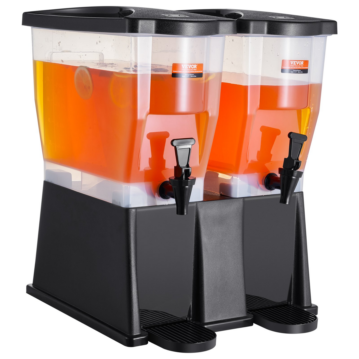 VEVOR Beverage Dispenser, 3 Gallon x 2 Drink Dispensers for Parties, Plastic Juice Dispenser with Stand Spigot Lid, Iced Tea Lemonade Juice Water Dispenser, for Restaurants, Hotels, Parties