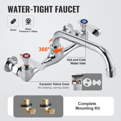 VEVOR Stainless Steel Prep & Utility Sink, 1 Compartment Free Standing Small Sink Include Faucet & legs, 27"x41" Commercial Single Bowl Sinks for Garage, Restaurant, Kitchen, Laundry, NSF Certified