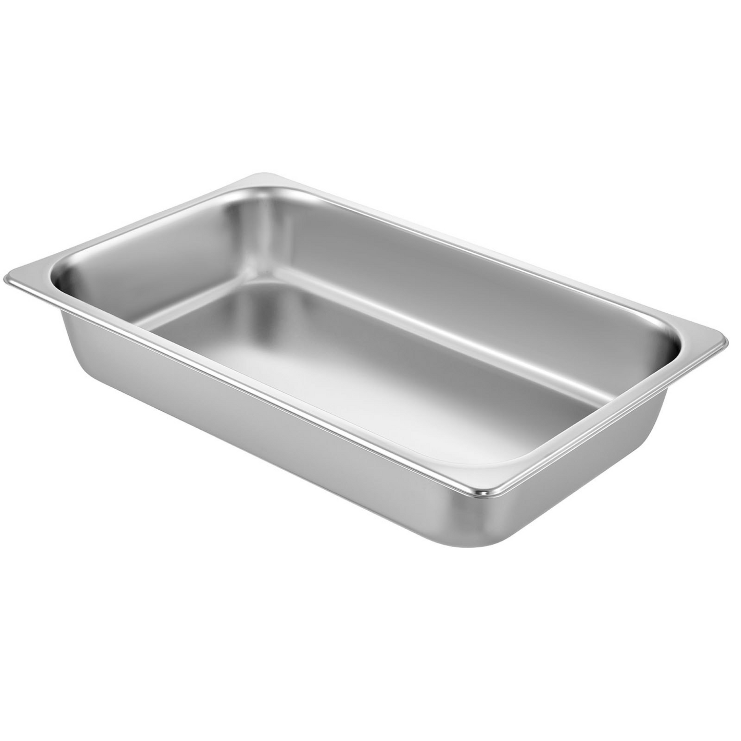 VEVOR 6 Pack Steam Table Pans 20.9 x 12.8 x 3.9 Inch Deep Steam Table Pan Full Size 13L Deep Food Container Stainless Steel Oven Tray Hotel Pans Anti-Jam Steam Table Food Pan