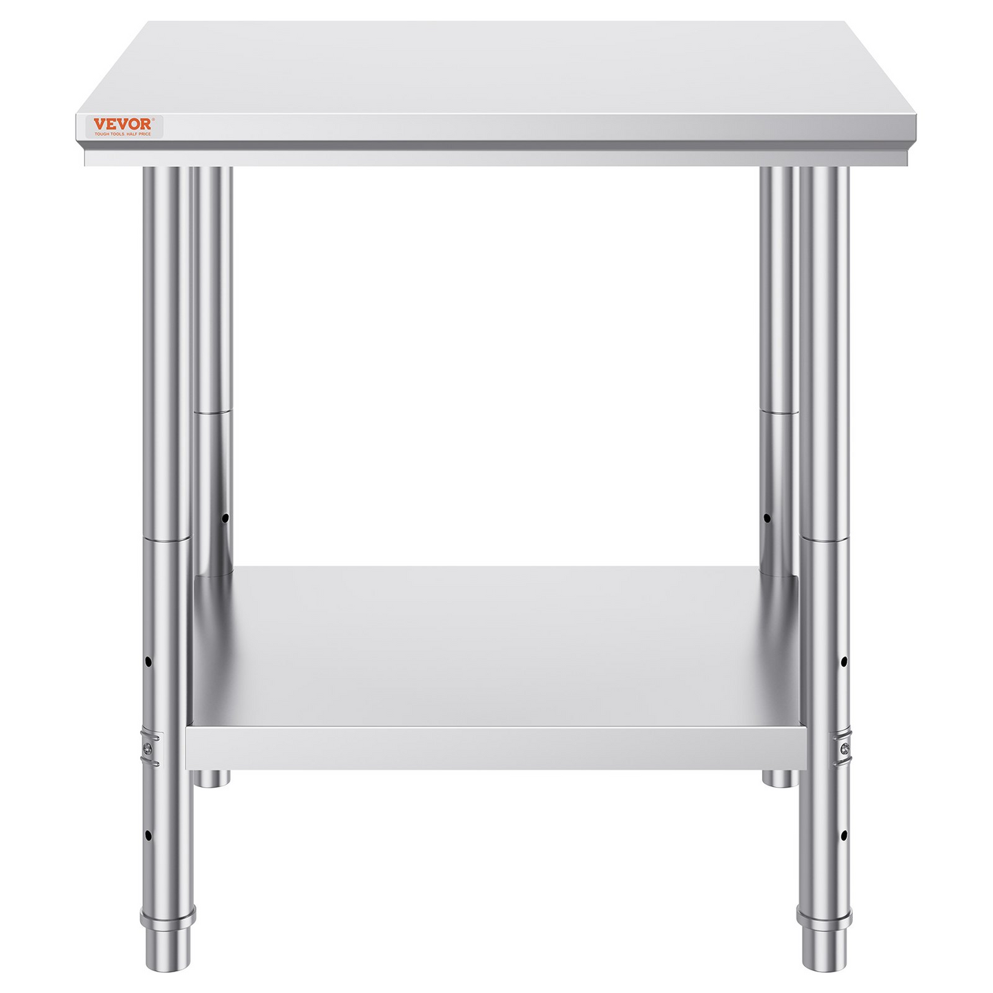 VEVOR Commercial Worktable & Workstation 24 x 30 x 32 Inch Stainless Steel Work Table Heavy Duty Commercial Food Prep Work Table for Home, Kitchen, Restaurant Metal Prep Table with Adjustable Feet