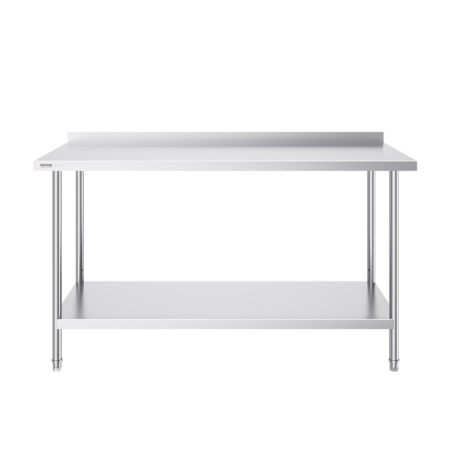 VEVOR 24 x 60 x 36 Inch Stainless Steel Work Table, Commercial Food Prep Worktable Heavy Duty Prep Worktable, Metal Work Table with Adjustable Height for Restaurant, Home and Hotel