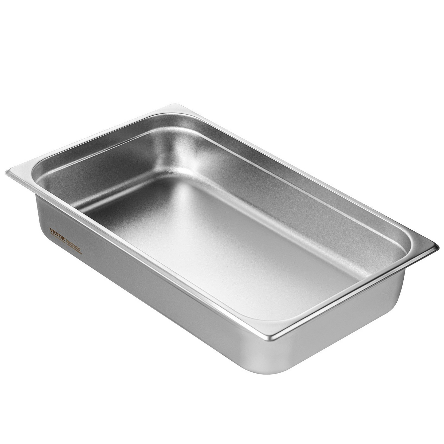 VEVOR Hotel Pan, Full Size Anti-Jam Steam Pan, 0.8mm Thick Stainless Steel Restaurant Steam Table Pan, 4-Inch Deep Commercial Table Pan, Catering Storage Food Pan, for Industrial & Scientific