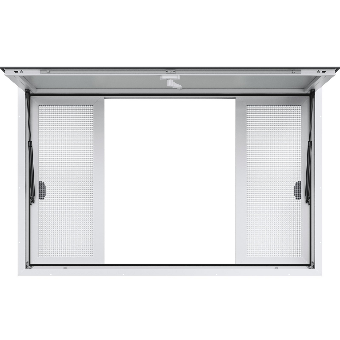 VEVOR Concession Window 53"x33", Aluminum Alloy Food Truck Service Window with 4 Horizontal Sliding Windows & Awning Door & Drag Hook, Up to 85 Degrees Serving Window for Food Truck Concession Trailer