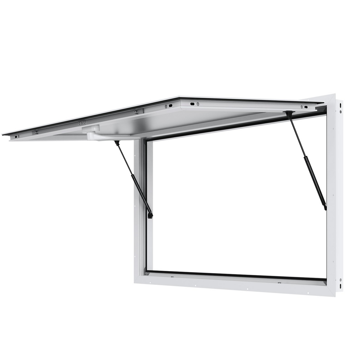 VEVOR Concession Window 53"x33", Aluminum Alloy Food Truck Service Window with Awning Door & Drag Hook, Up to 85 Degrees Stand Serving Window for Food Trucks Concession Trailers, Glass Not Included