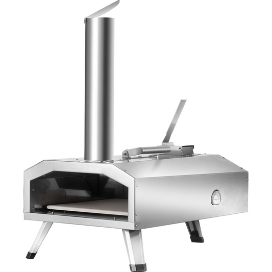 VEVOR 12" Outdoor Pizza Oven Portable Wood Pellet Pizza Oven Stainless Steel BBQ