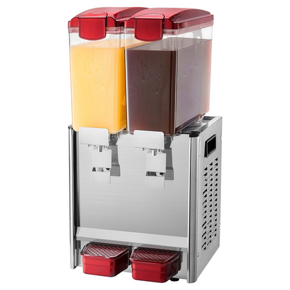 VEVOR Commercial Beverage Dispenser 10L x 2 Tanks Cold Juice Ice Drink Dispenser