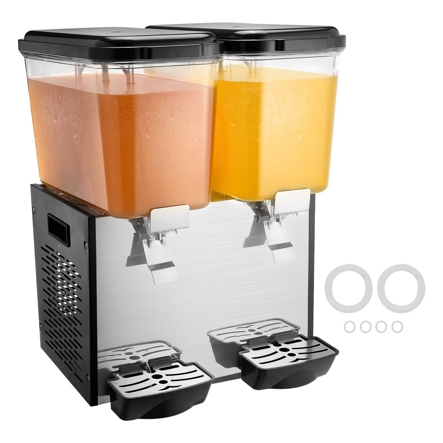 VEVOR Commercial Beverage Dispenser 18L x 2 Tanks Cold Juice Ice Drink Dispenser