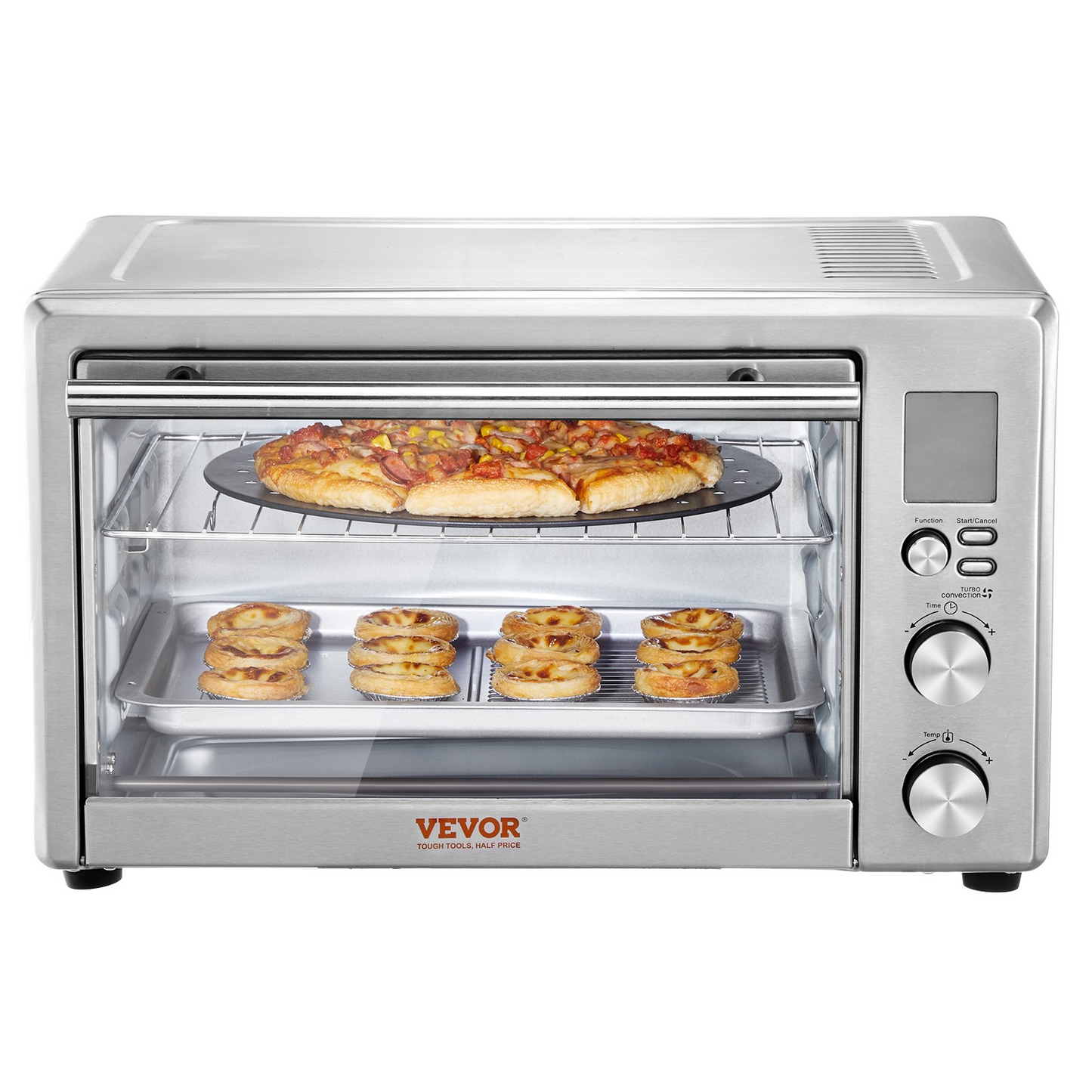 VEVOR Countertop Convection Oven 28L Toaster Baker 10-IN-1 1800W for Home Use