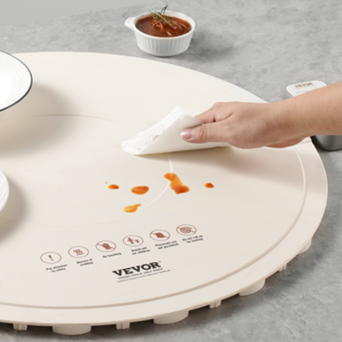 VEVOR Electric Warming Tray Rollable Food Warming Mat w/ Temp Control for Buffet