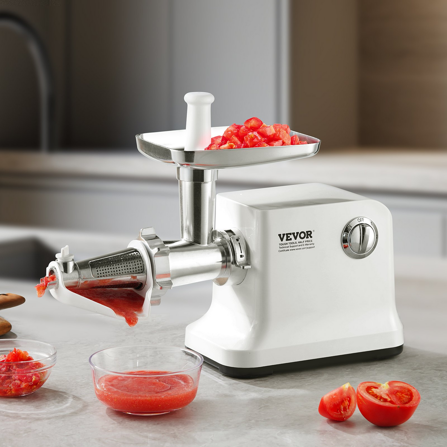 VEVOR 5.5 LBS/Min Electric Tomato Strainer 700W Tomato Sauce Maker Machine Home