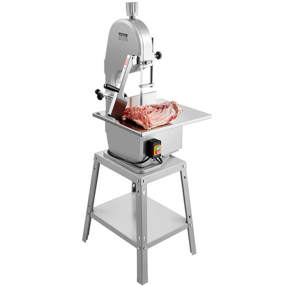 VEVOR 1800W Commercial Electric Meat Bandsaw Stainless Steel Bone Sawing Machine