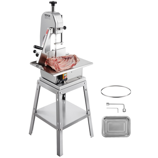 VEVOR 850W Commercial Electric Meat Bandsaw Stainless Steel Bone Sawing Machine