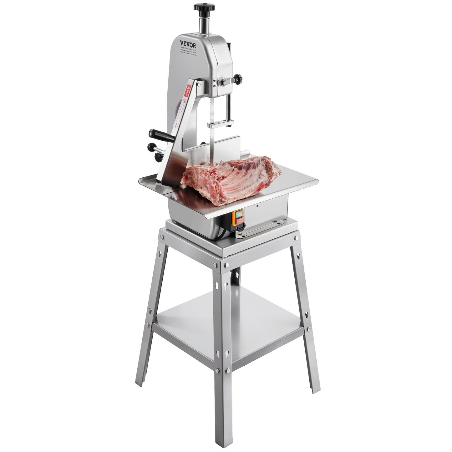 VEVOR 850W Commercial Electric Meat Bandsaw Stainless Steel Bone Sawing Machine