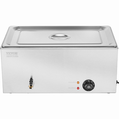 VEVOR Commercial Electric Food Warmer Countertop Buffet 1*19Qt Pan Bain Marie