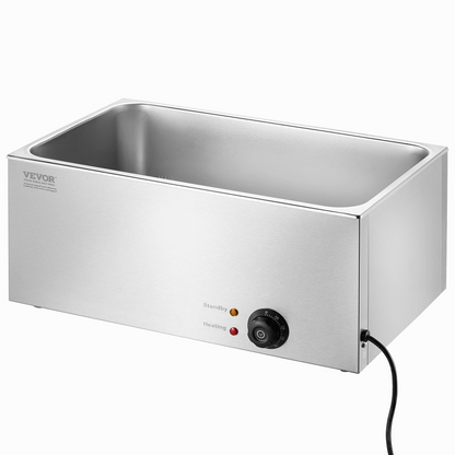 VEVOR Commercial Electric Food Warmer Countertop Buffet 19Qt 1200W Bain Marie