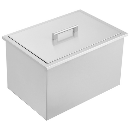 VEVOR 32 Quart Drop in Ice Chest Ice Cooler Ice Bin Stainless Steel 20"x14"x13"