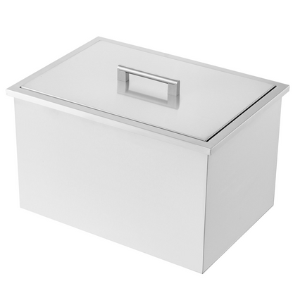 VEVOR 32 Quart Drop in Ice Chest Ice Cooler Ice Bin Stainless Steel 20"x14"x13"