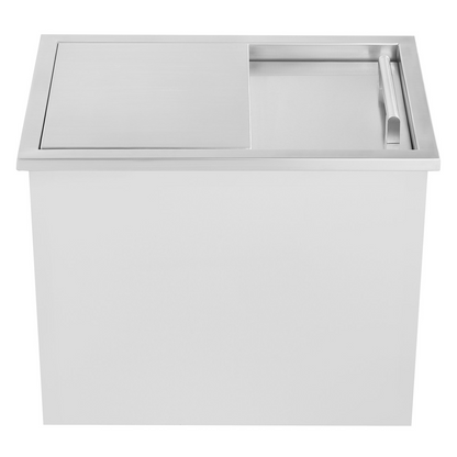 VEVOR 28.5Quart Drop in Ice Chest Ice Cooler Ice Bin Stainless Steel 18"x12"x15"