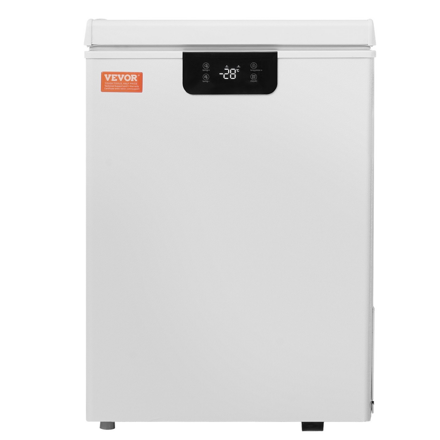 VEVOR Chest Freezer, 3.5 cu.ft / 99 L Compact Deep Freezer, Free Standing Top Open Door Chest Freezers with 2 Removable Baskets & Adjustable Thermostat, Energy Saving & Low Noise, White