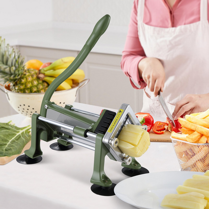 French Fry Cutter Stainless Steel Potato Vegetable Slicer Chopper w/ Blade