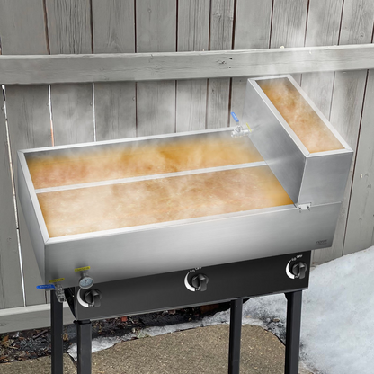 VEVOR Maple Syrup Evaporator Pan 304 Stainless Steel with Valves and Thermometer