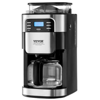 VEVOR 12-Cup Coffee Maker Drip Coffee Machine with 24-Hour Timer for Auto Brew