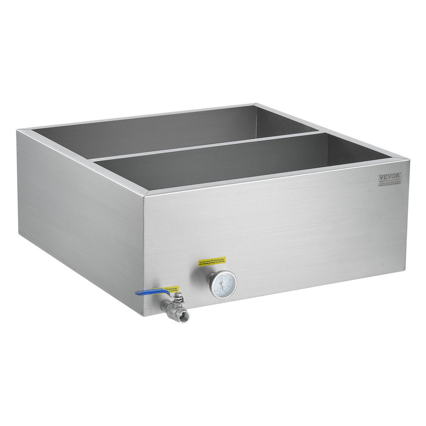 Maple Syrup Evaporator Pan 304 Stainless Steel with Valve and Thermometer