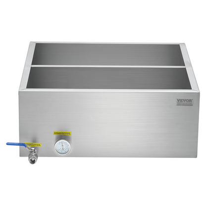 Maple Syrup Evaporator Pan 304 Stainless Steel with Valve and Thermometer