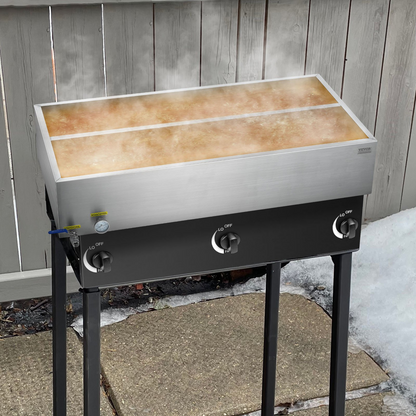 Maple Syrup Evaporator Pan 304 Stainless Steel with Valve and Thermometer