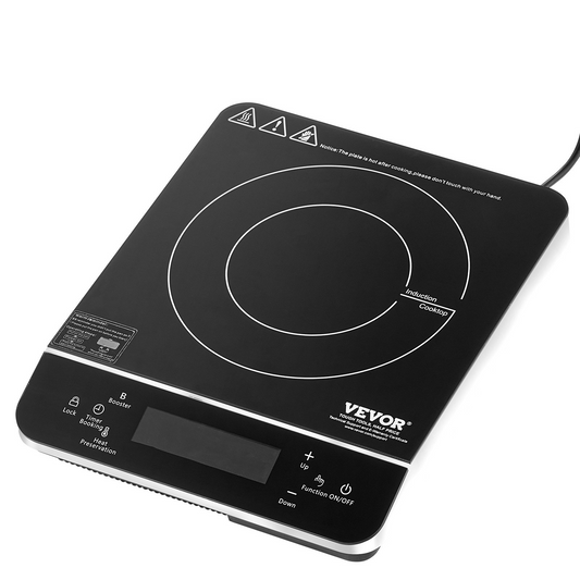 Portable Induction Cooktop 1500W Countertop Burner 9 Temp Levels Hot Plate