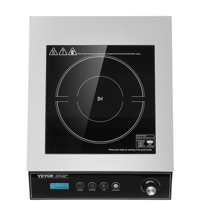 Portable Commercial Induction Cooktop 5000W Countertop Burner 16 Temp Levels