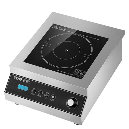 Portable Commercial Induction Cooktop 5000W Countertop Burner 16 Temp Levels