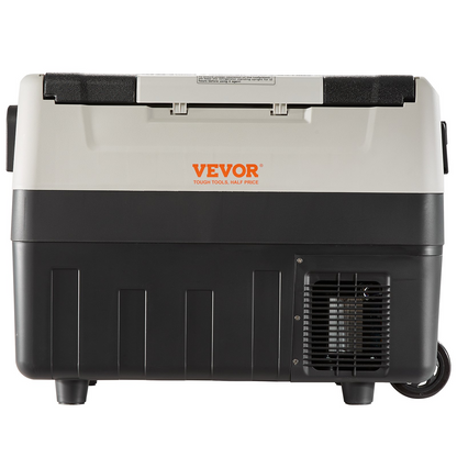 VEVOR Car Refrigerator, 12 Volt Car Refrigerator Fridge, 48 QT/45 L Dual Zone Portable Freezer, -4℉-50℉ Adjustable Range, 12/24V DC and 100-240V AC Compressor Cooler for Outdoor, Camping, Travel, RV